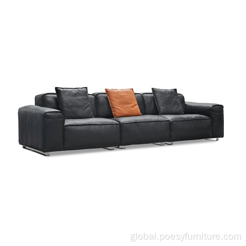 Modern Sofa Set Italian minimalist living room 7 seater leather sofas Factory